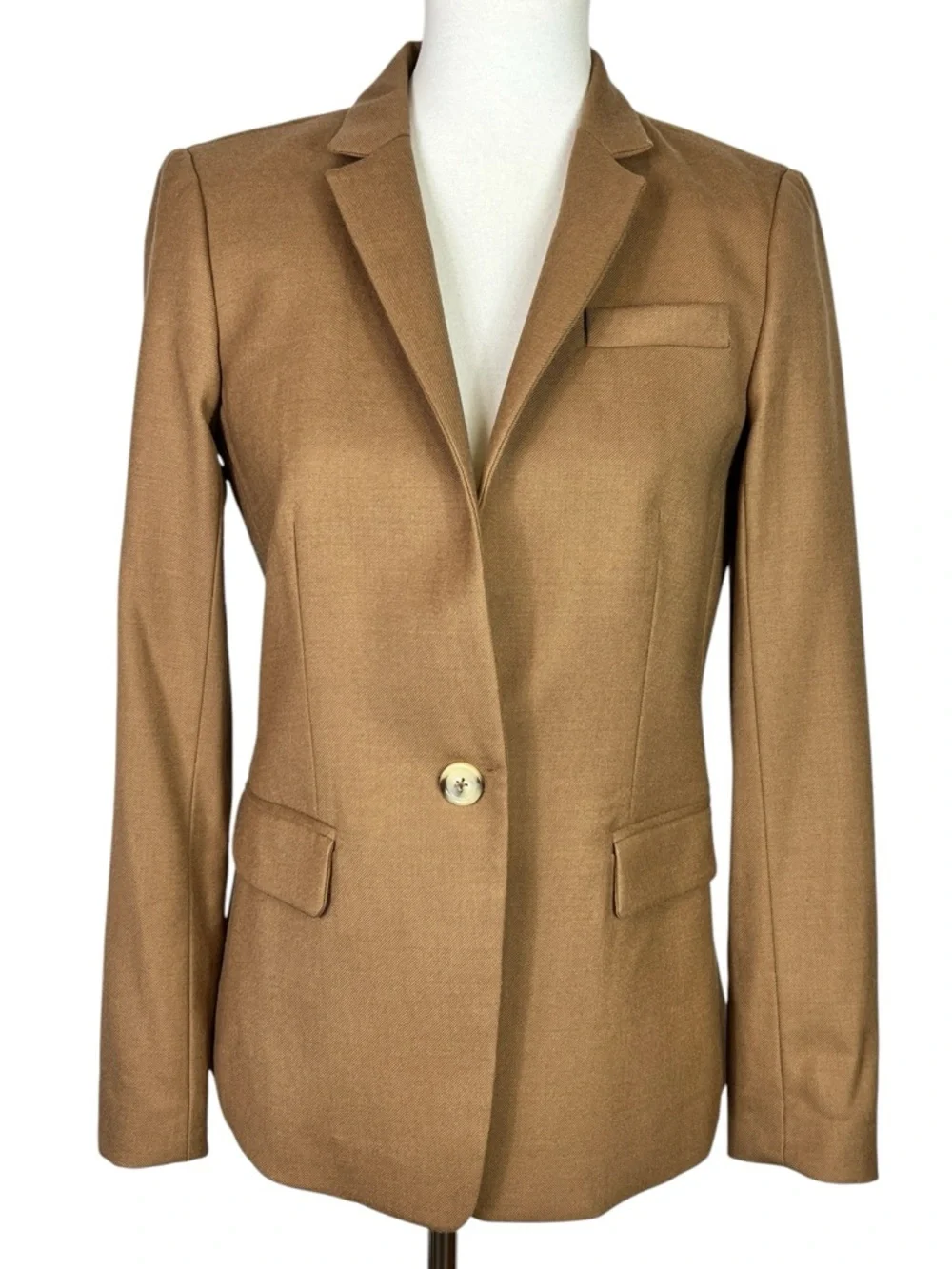 J.Crew Regent Blazer Camel Color Wool Blend Tailored Classic Career Jacket 4 - Picture 2 of 13